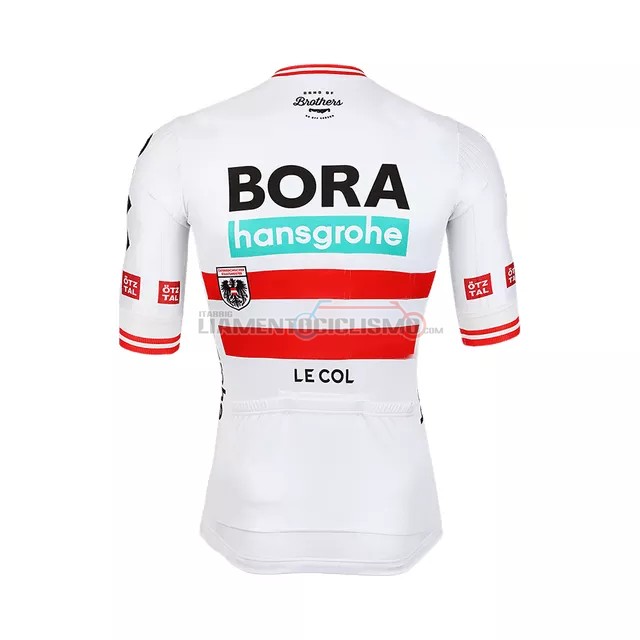 Abbigliamento Ciclismo Bora-Hansgrone Manica Corta 2022 Rosso Bianco